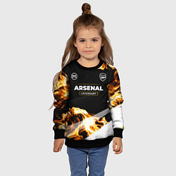 Свитшот детский Arsenal legendary sport fire, цвет: 3D-черный — фото 2