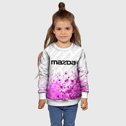 Свитшот детский Mazda pro racing: символ сверху, цвет: 3D-белый — фото 2