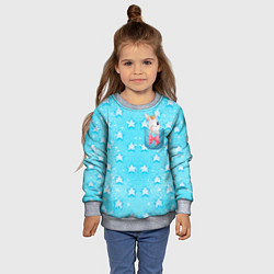 Свитшот детский Зайчик в кармане, цвет: 3D-меланж — фото 2