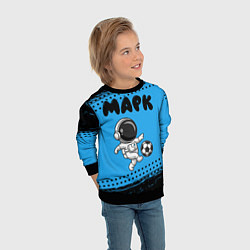 Свитшот детский Марк космонавт футболист, цвет: 3D-черный — фото 2
