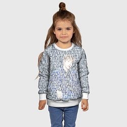 Свитшот детский BTS JUNGKOOK: портрет из слов песни, цвет: 3D-белый — фото 2