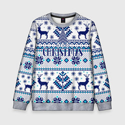 Свитшот детский Happy new year, merry christmas, цвет: 3D-меланж