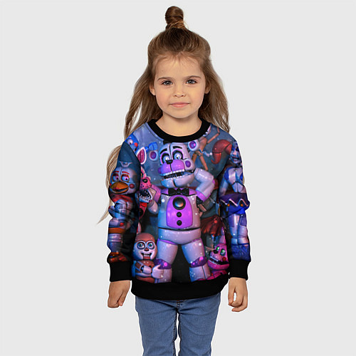 Детский свитшот Фантайм Фредди / 3D-Черный – фото 4