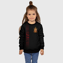 Свитшот детский Сборная Испании боковая полоса, цвет: 3D-черный — фото 2