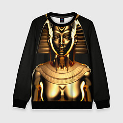 Свитшот детский Египетская царица - Золотой бюст, цвет: 3D-черный
