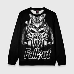 Свитшот детский Fallout helmet, цвет: 3D-черный