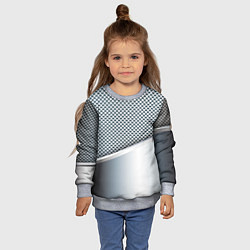 Свитшот детский Текстура объёмного металла, цвет: 3D-меланж — фото 2
