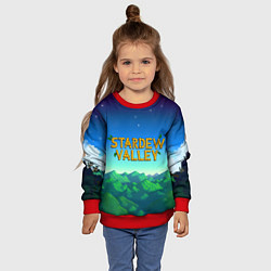 Свитшот детский Горы Stardew Valley, цвет: 3D-красный — фото 2