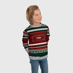 Свитшот детский FIRM как красный свитер из 90х, цвет: 3D-меланж — фото 2