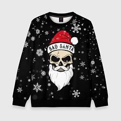 Свитшот детский Christmas Bad Santa, цвет: 3D-черный