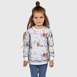 Свитшот детский Поиграем в снежки, цвет: 3D-белый — фото 2