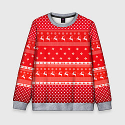 Детский свитшот Праздничный красный свитер