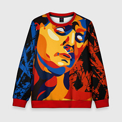 Свитшот детский Аполлон - декоративная живопись, цвет: 3D-красный