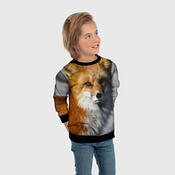 Свитшот детский Лиc, цвет: 3D-черный — фото 2