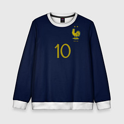 Свитшот детский Мбаппе ЧМ 2022 сборная Франции, цвет: 3D-белый