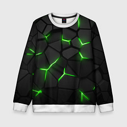 Свитшот детский Green neon steel, цвет: 3D-белый