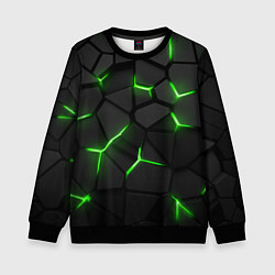 Свитшот детский Green neon steel, цвет: 3D-черный