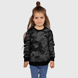 Свитшот детский Черный ночной камуфляж, цвет: 3D-черный — фото 2