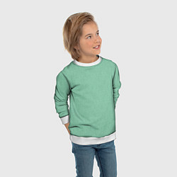 Свитшот детский Нежно зеленый в елочку, цвет: 3D-белый — фото 2