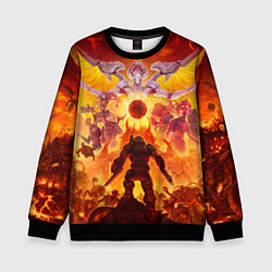 Свитшот детский Doom в аду, цвет: 3D-черный
