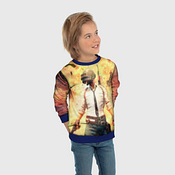 Свитшот детский ПАБГ взрыв, цвет: 3D-синий — фото 2