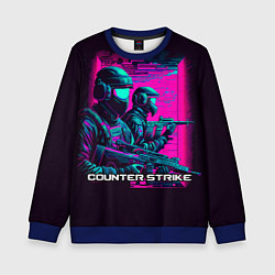 Свитшот детский Cs Go neon, цвет: 3D-синий