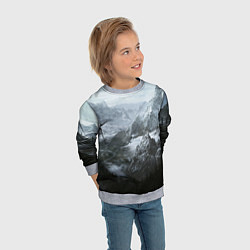 Свитшот детский Природа Скайрима, цвет: 3D-меланж — фото 2