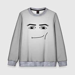 Свитшот детский Роблокс Гигачад лицо, цвет: 3D-меланж