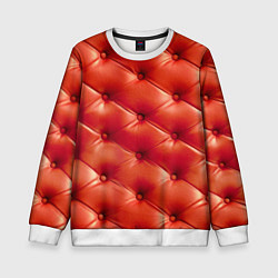 Свитшот детский Quilted furniture leather, цвет: 3D-белый