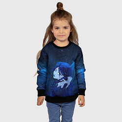 Свитшот детский Wednesday космос, цвет: 3D-черный — фото 2