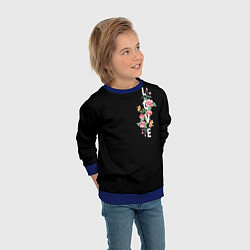 Свитшот детский Love bloom flowers, цвет: 3D-синий — фото 2