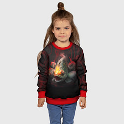 Свитшот детский Японский карп, цвет: 3D-красный — фото 2