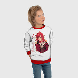 Свитшот детский Грелль Сатклифф Темный Дворецкий, цвет: 3D-красный — фото 2