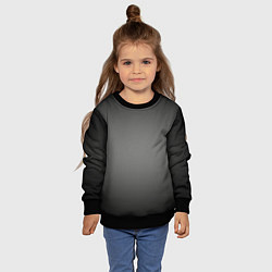 Свитшот детский Серый, черный градиент, цвет: 3D-черный — фото 2