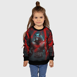 Свитшот детский Брутальный оборотень, цвет: 3D-черный — фото 2