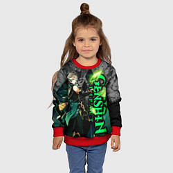 Свитшот детский Геншин импакт - Аль-Хайтам, цвет: 3D-красный — фото 2