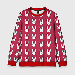 Детский свитшот Bunny Pattern red