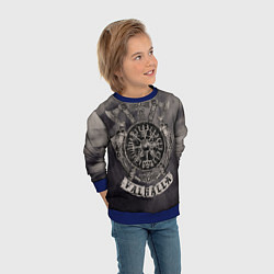 Свитшот детский Вальхалла викингов, цвет: 3D-синий — фото 2