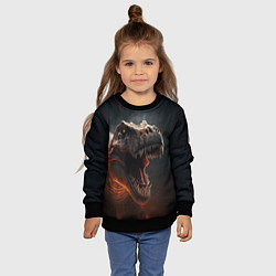Свитшот детский The big dinosaur, цвет: 3D-черный — фото 2
