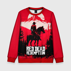 Свитшот детский Red Dead Redemption, mountain, цвет: 3D-красный