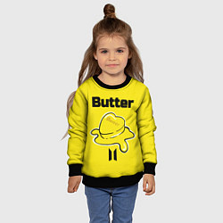 Свитшот детский BTS butter, цвет: 3D-черный — фото 2