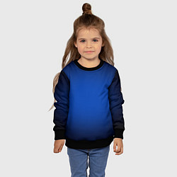 Свитшот детский Кобальтовый градиент, цвет: 3D-черный — фото 2