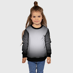 Свитшот детский Серебристый градиент, цвет: 3D-черный — фото 2