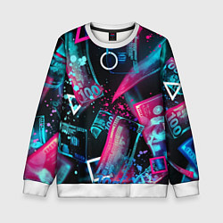Свитшот детский Neon money, цвет: 3D-белый