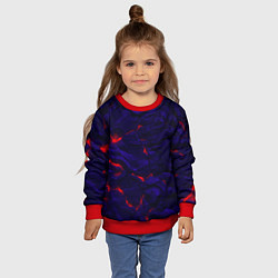 Свитшот детский Абстракция -лава, цвет: 3D-красный — фото 2