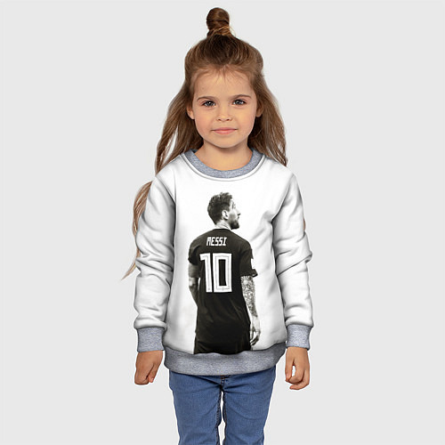 Детский свитшот 10 Leo Messi / 3D-Меланж – фото 4