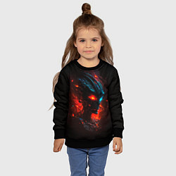 Свитшот детский Демонический пришелец, цвет: 3D-черный — фото 2