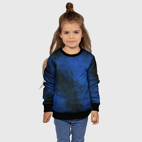 Детский свитшот Синий дым / 3D-Черный – фото 4