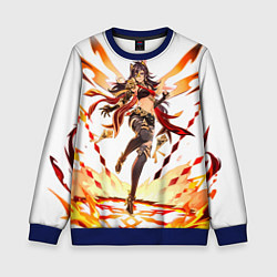 Свитшот детский Дэхья Геншин импакт, цвет: 3D-синий