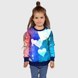 Свитшот детский Dreamy Hearts Multicolor, цвет: 3D-синий — фото 2